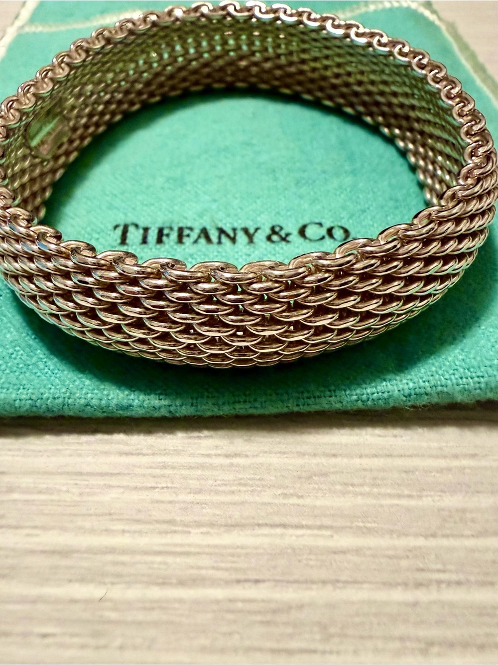 Tiffany & Co. Somerset Mesh Sterling Silver Bracelet - Picture 2 of 5